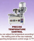 Slick Benchtop Plastic Extruder For Labs, showcasing PID heating controls and a temperature range of 0 to 350 degrees Celsius.