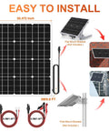 All In One 50W 12V Solar Panel Kit With Ultra Smart MPPT 10A Charge Controller Battery Trickle Charger for boat car RV setup