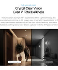 Bully Proof 2K Solar Security Camera With 5G WiFi And PTZ 360 Rotation showing full-color night vision in action.