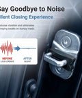 Solid Heavy Duty Door Dampers For Hyundai Tucson Hybrid 2022 To 2025 Premium PVC demonstrating noise reduction effectiveness.