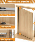 Heavy Duty Hidden Door Pivot Hinge Built To Last With 570 Lbs Capacity And 360 Degree Rotation, installation diagram