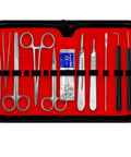 Pro Grade Dissection Kit For Biology Lab With 30 Pieces And Stainless Steel Scalpel Handle And Blades In A Durable Carrying Case Perfect For Medical Students And Veterinary Training, Anatomy Practice, Safe Dissection, 30-piece red case