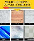 20-piece 6 mm tile drill bit set with orange tip; cemented carbide, for concrete, ceramic, glass, plastic, brick