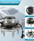 All-round display of Drop-In Front Wheel Hub Bearing Assembly With ABS For 2WD Chevy Tahoe Suburban GMC Yukon Silverado Sierra Escalade 6-Lug Vehicles 1999-2006 Range Part 515054 Easy Install Durable Replacement For Daily Driver.