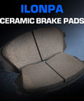 ILONPA front ceramic brake pads set, 4 pieces with hardware, for Hyundai Sonata, Kia Optima, Kona Electric