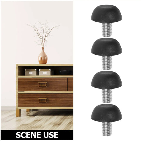 Heavy Duty Adjustable M8 Threaded Furniture Leveling Feet Set Of 20 With Precise Height Adjustment And Easy Install For Tables Desks And Beds Durable Plastic And Metal Construction on cabinet