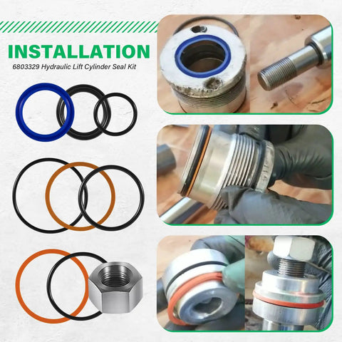 Beefed Up Heavy Duty Hydraulic Lift Cylinder Seals Kit 1 Pack 6803329 7137769 for Bobcat Skid Steers installation and components