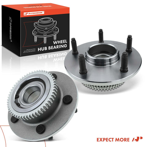 Beefed-Up Front Wheel Bearing And Hub Assembly With ABS Ring For Dodge Ram 1500 2000 2001 5-Lug RWD 2-Pack Heavy-Duty