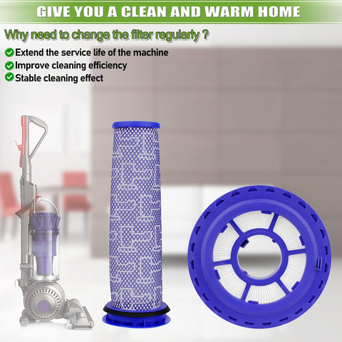 Premium Vacuum Filter Replacement For DC41 DC65 DC66 UP13 UP20 UP30 with visible pre and post motor Hepa filters.