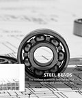 580-Piece Stainless Steel Bearing Balls Kit 1.0mm Through 10.0mm Portable Precision Balls For Mechanical And Industrial Use, Wear-Resistant, Easy-Storage Assortment Built For DIYers And Pros In The Shop. Open case with stainless steel bearing balls