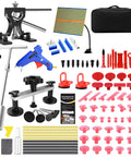 Pro Grade PDR Dent Repair Kit with 100W Glue Gun, Reflector Board, Slide Hammer, Heavy Duty Bridge Puller, Mini Suction Cup, Tools for Cars