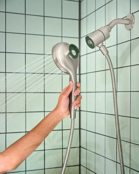 Premium Handheld Showerhead With Magnetic Docking Station, Hella Flexible Multi Jet Spray Controls, Durable Sixty Inch Rubber Hose, Smudge Resistant Brushed Nickel Finish For Top Notch Bathroom Refresh