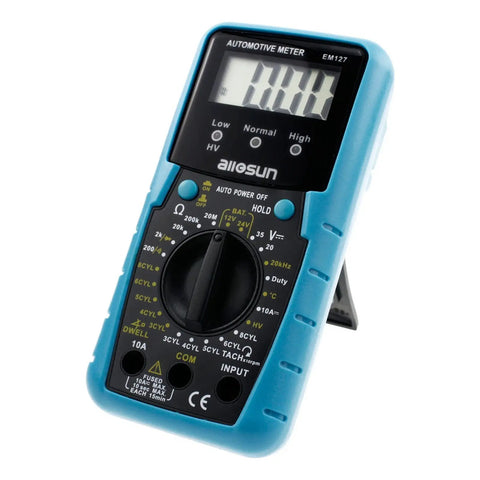 Digital Automotive Meter And Multimeter With Gearhead Grade Engine RPM Dwell Angle Duty Cycle Test Ignition System LCD