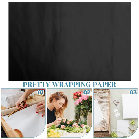 40 Sheets Flower Wrapping Paper For Bouquets And Gifts, lightweight floral paper being cut for DIY crafts and quick gift wrap.