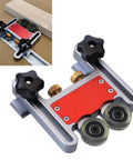 Pro Grade Table Saw Roller Jig For 30 Mm Sliding Tracks And T Slots Aluminum Alloy With Anodized Finish And Double Polyurethane Wheels Smooth Feeding System