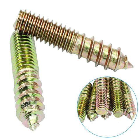 Top Shelf 5/16-18 X 1-1/2 Inch Hanger Bolts showing double threaded galvanized carbon steel construction, suitable for heavy duty use.