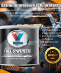 Gray Full Synthetic Moly-Lithium Grease VV-986 1 Lb Beefed-Up Heavy-Duty EP Automotive And Industrial Lubricant NLGI 2 2 Pack