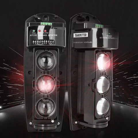 Triple Beam Alarm Photoelectric Infrared Beam Sensor Weatherproof Outdoor Security System With Motion Sensing Perimeter Alert For Solid Property Protection Today, transmitter and detector