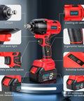 18V Brushless Cordless Impact Wrench Serving Up 1106 FT Lbs Of Killer Torque 1/2 Inch Drive 3200 Max RPM detailed view with features