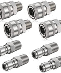 8pcs Shimeyao 1/4 in pressure washer quick-connect couplers, male and female, external-thread fittings
