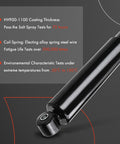 Close-up of rear gas shock absorber strut with specifications for Chevrolet Silverado 1500 and GMC Sierra 1500 2007-2018.