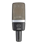 Front view of Pro Level Large Diaphragm Condenser Mic For Vocals And Solo Instruments With Ultra Low Noise Single Capsule Rugged Aluminum Case