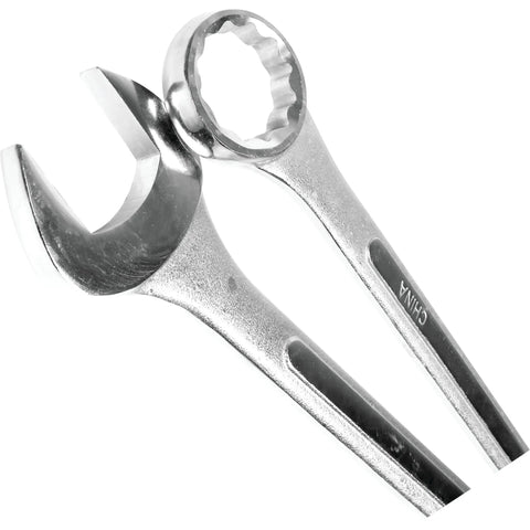 Beefy Jumbo SAE 6-Piece Combination Wrench Set Built Tough With Heat-Treated Alloy Steel For Heavy-Duty Jobs, wrenches close-up