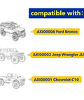 High Clearance Steering Rod Links Set For Axial SCX24 Scale 1 24 Upgrades C10 Wrangler JLU Bronco model compatibility illustration