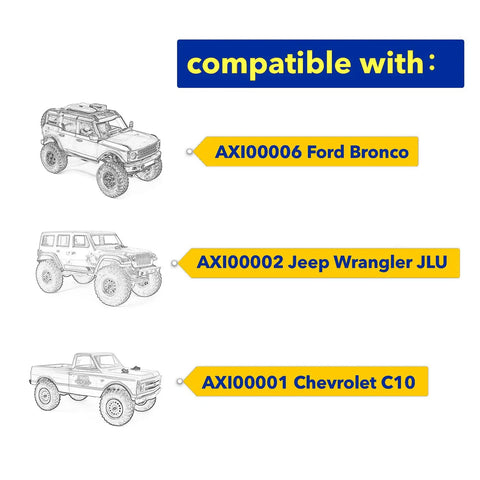 High Clearance Steering Rod Links Set For Axial SCX24 Scale 1 24 Upgrades C10 Wrangler JLU Bronco model compatibility illustration