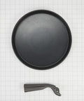 Microwave Crisper Pan Replacement Universal Metal Fry Pan For Even Browning OEM-Grade Microwave Pan with detachable handle