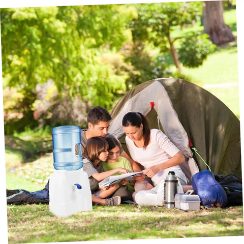 Family camping with compact portable water cooler dispenser desk ready and home office countertop cold water dispenser outdoor