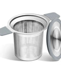 Stainless Steel Loose Leaf Tea Infuser With Extra Fine Mesh Ball Heat Proof Dual Handle Steeper For Mugs Large Capacity Tea Strainer