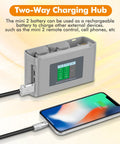 Two Pack 2400mAh Intelligent Flight Batteries With Two Way Charging Hub and phone connection, LCD displays charge status