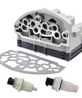 A604 41TE Transmission Shift Control Solenoid Block Kit With Gasket And Input And Output Speed Sensors Replaces OE 5140429AA 698100 5015646AC 5015646AB 4504570AB 4800878 4800879 Plug And Play Ready, with 22mm and 24mm sensors