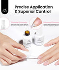 Applying Pro Nail Prep Kit With Dehydrator And Primer, Large 20Ml Bottles, Acid-Free And Hema-Free Formula on nails