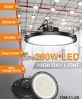 Killer Bright UFO High Bay Light 200W 5000K 30000LM 150LM Per Watt Equivalent To 800W MH HPS HID, for garage, warehouse use.