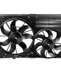 Premium Radiator Condenser Cooling Fan Direct Replacement For Audi A3 And VW CC TT Engine Cooling Assembly view with dual blades