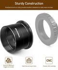 2 Inch T2 Focal Telescope Camera Adapter II For SLR And DSLR Cameras With Grooved Plug And Play Design For Easy Attachment