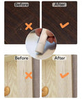 Before and after using Wood Repair Wax Sticks For Scratches And Dents In Furniture Floors Cabinets And Doors Seamless Color Match