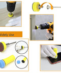 149 Piece 1 Inch Sanding Disc Set With 40 To 7000 Grit Sandpaper Polishing Pads in use with drills and rotary tools