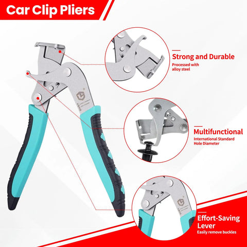 Pro Grade Car Clip Pliers And Disassembly Tools Set With Straight And 60 Degree Tips For Quick Damage Free Electrical Disconnects In Cars