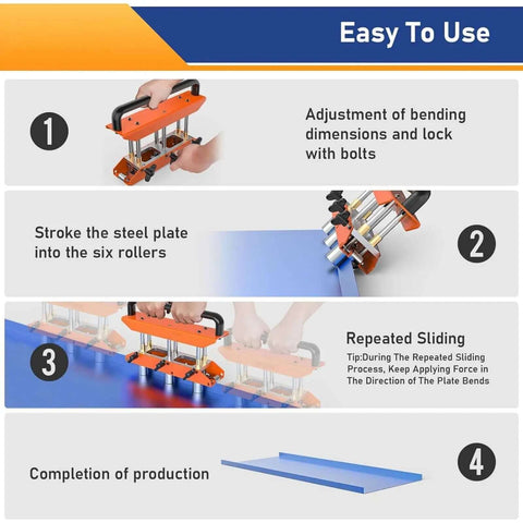 Instructions using Three Station Roller 0 To 90 Degree Large Radius Sheet Roller Bender For Aluminum Standing Seam Roofing Tools