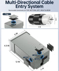 Diagram of 50A Generator Inlet Box And Plug With Built In Circuit Breaker Weatherproof 125 And 250V Power Inlet Set dimensions