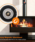 Magnetic Wood Stove Thermometer With White Needle, Easy Read Oven Temperature Meter for wood, gas, pellet stoves display.