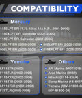 Compatibility chart for Heavy Duty Outboard Starter Motor That Works With Mercury Yamaha And Hitachi Engines For 75Hp 90Hp And 115Hp Models Replaces 68V-81800-01-02-03 And 50-881368T Series Saltwater Ready No Fuss Install Plug And Play.