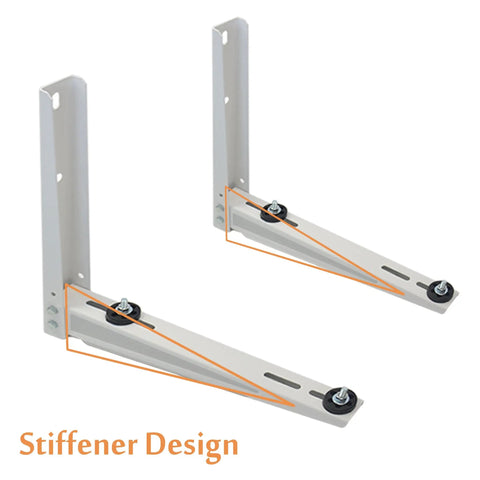 Beefy Mini Split Bracket For Ductless Air Conditioner Wall Mount Supports 7000 To 15000 BTU Galvanized Steel With Epoxy Finish