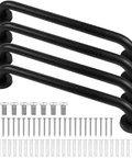 Tough As Nails 4 Pack Bathroom Grab Bars In Satin Black 20 Inch Long 304 Stainless Steel Safety Rails with mounting hardware.