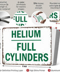 Industrial Vintage Metal Wall Art Sign Featuring Full Helium Cylinders For Rustic Loft Decor Built Tough In Heavy Duty Aluminum Construction Rust Resistant Finish Durable In Humidity And Temperature Fluctuations, 8x12 inch