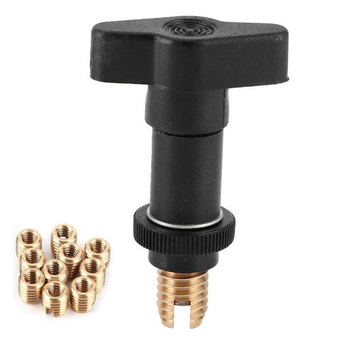 Brass Fairing Insert Repair Kit Self Tapping Tool For Touring Bikes 1996 Through 2017 Durable Quick Fit Secure Attachment On The Road Portable Emergency Repair Kit For Motorcycles, black T-handle with brass inserts