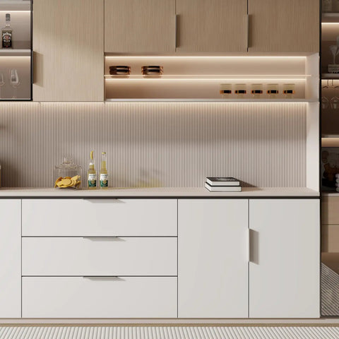 Modern kitchen with 30 Pack 3 Inch Brushed Nickel Finger Pulls For Cabinets Edge To Edge Comfort Cast In One Solid Base Durable Aluminum Walls Built Tough For Dresser Drawers And Cupboard Handles on white cabinets